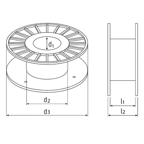Unsere Spulenabmessungen im Detail